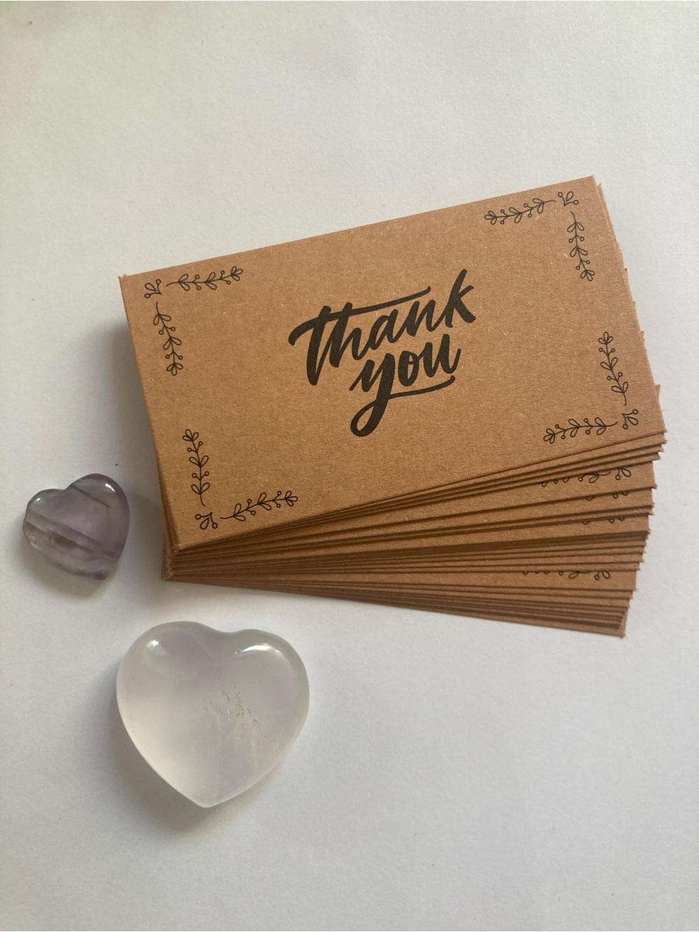 30 Pcs Thank You Cards on Kraft cardstock